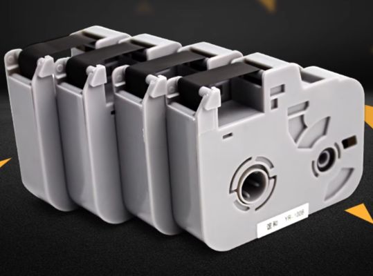 fita de etiqueta preta para YP500 600 máquina de escrita eletrônica, impressora de identificação por cabo, Wire Marker fornecedor