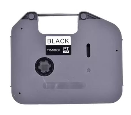 HMTR-100BK TR-100BK 12mmX100m Black printer ribbon cassette for Brother label printer fornecedor