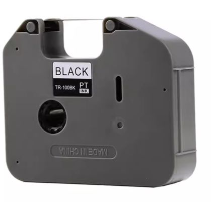 HMTR-100BK TR-100BK 12mmX100m Black printer ribbon cassette for Brother label printer fornecedor