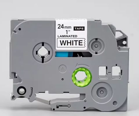 HMTZE-251 24mmX8M White label tape cassette For Brother label printer Black on White fornecedor