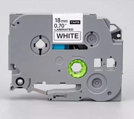 HMTZE-24 18mmX8M White label tape cassette For Brother label printer Black on White fornecedor