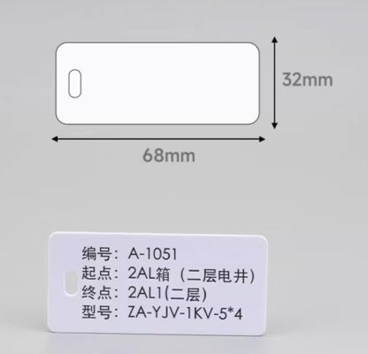 32mmx68mm PVC Single hole label HMK SR-3268P white fornecedor