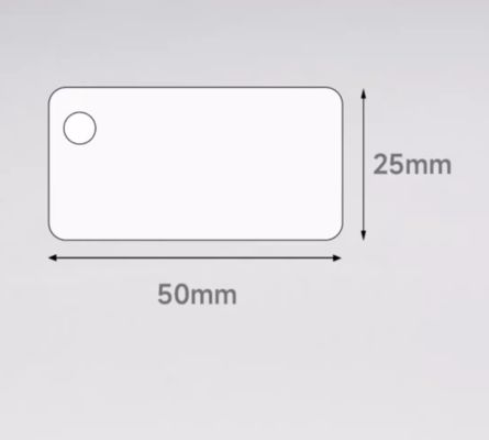 25mmx50mm PVC Single hole label HMK SR-2550P white fornecedor