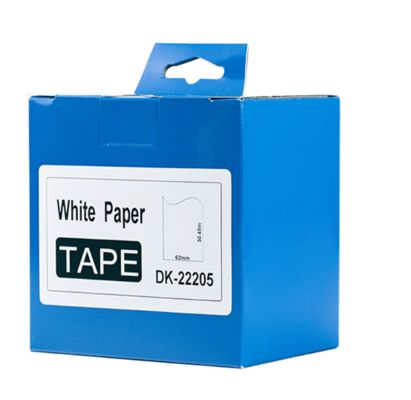 Printing Label sticker HMDK-22205 62mm*30.48m 2-3X100" white paper For Brother fornecedor