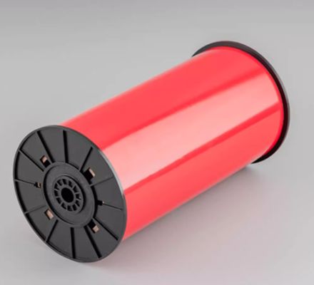 Fita de etiqueta de impressão vermelha HMK SR-FK-265R 26,5cm*10m Adesivo de sinalização Formato largo Logotipo fornecedor