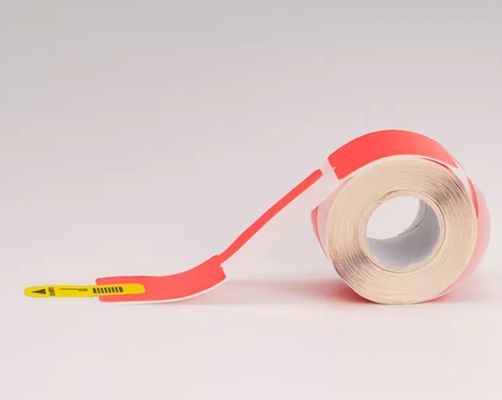 HMK GE-16R 26mm*79mm Red heat transfer printing label tape sticker fornecedor