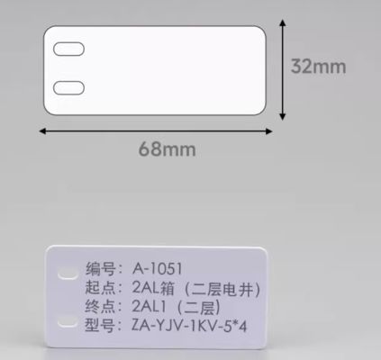 32mm x 68mm PVC Double hole label white SR-3268PD fornecedor