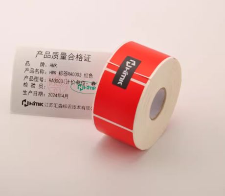 Red Print label tape GE-3050W 30mm*50mm Sign Sticker fornecedor