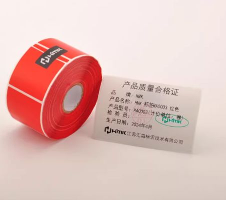 Red Print label tape GE-3050W 30mm*50mm Sign Sticker fornecedor