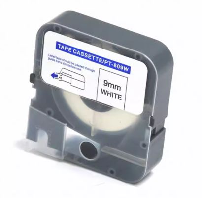 9mm white label tape cassette PT-809W compatible for Puty Electronic Lettering Machine fornecedor