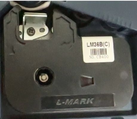 LM-36B Black label tape cassette for L-MARK Electronic Lettering Machine tube printer fornecedor