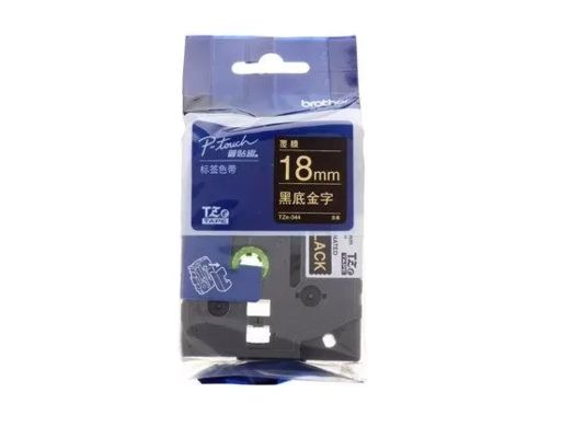18mm P-Touch Black on gole label tape cassette TZe-641 for Brother Electronic Lettering Machine tube printer fornecedor