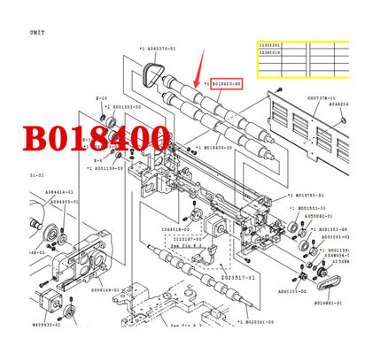 ROLO AVANÇADO B018400-00/B018400 da EXPOSIÇÃO do minilab de NORITSU QSS32/37 fornecedor