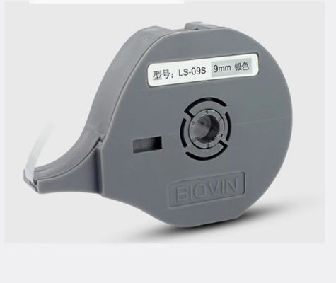 LS-09S fita adesiva de etiqueta de 9 mm para Biovin S600 S650 S680 S690 S700 Máquina de escrita eletrônica, impressora de identificação por cabo, marcador de fio