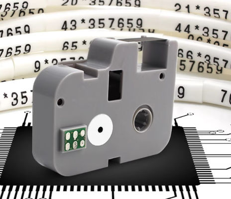 fita de etiqueta preta para YP500 600 máquina de escrita eletrônica, impressora de identificação por cabo, Wire Marker